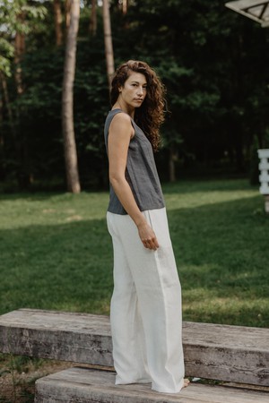 OULU pants in White from AmourLinen