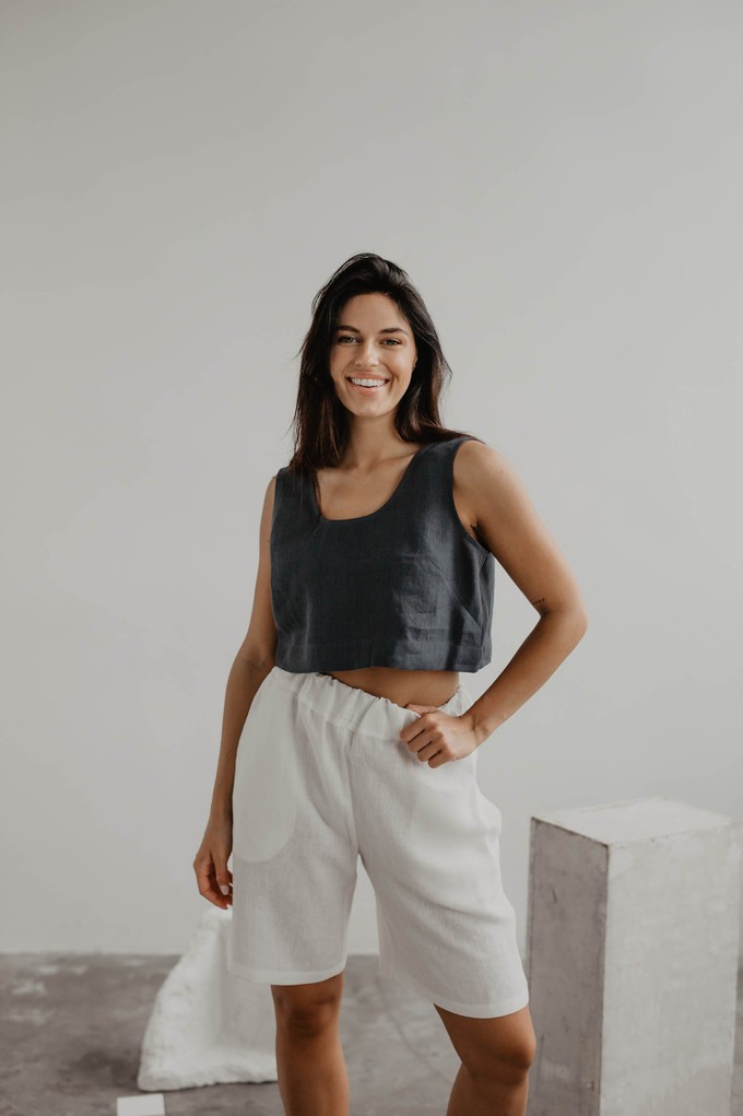 MATILDA shorts in White from AmourLinen