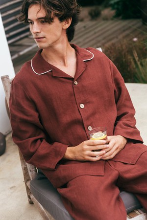 Pajama set HARRY in Terracota from AmourLinen