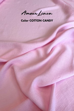 Riga linen top 3/4 sleeves XS/S Cotton Candy | sale from AmourLinen