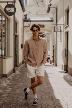 HECTOR shirt in Rosy Brown via AmourLinen