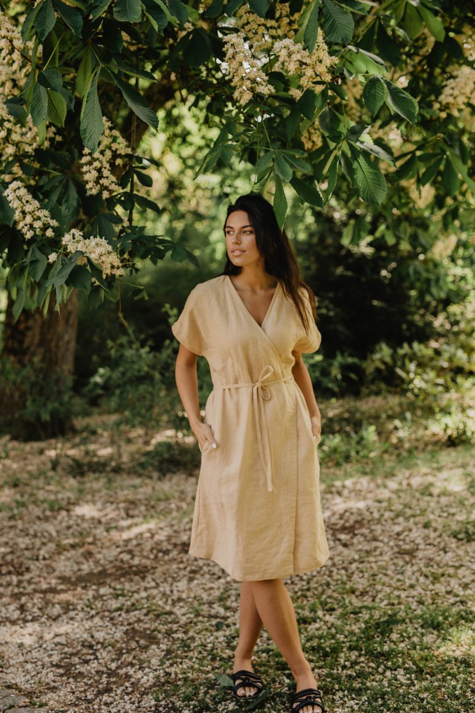 OLIVIA dress in Mustard from AmourLinen