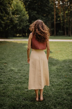 IRIS skirt in Mustard from AmourLinen
