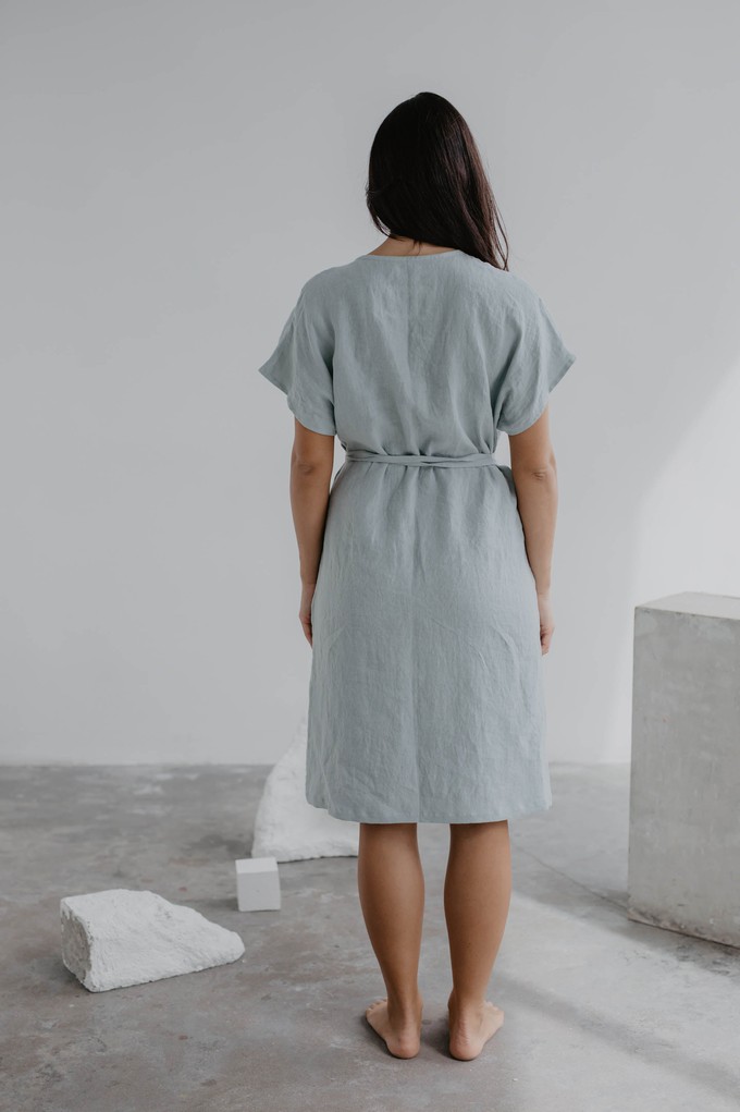 OLIVIA dress in Sage Green from AmourLinen