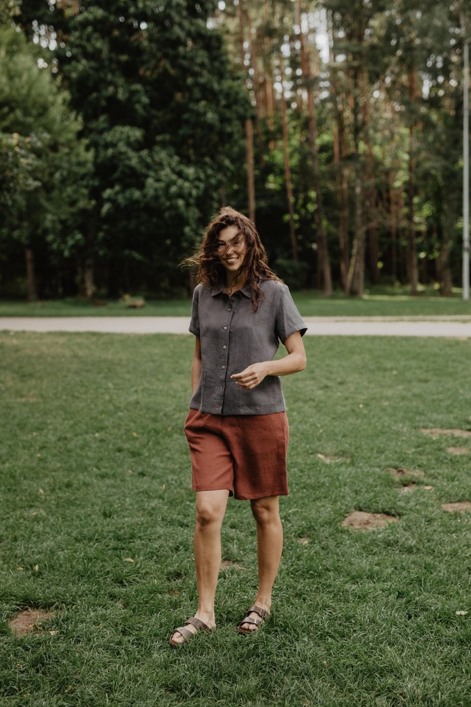 MATILDA shorts in Terracotta | sale from AmourLinen