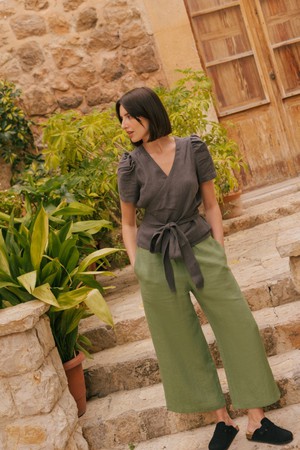 ELISA top in Charcoal from AmourLinen
