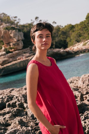 NORAH dress in Viva Magenta from AmourLinen