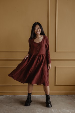 LAPLAND dress in Terracotta from AmourLinen