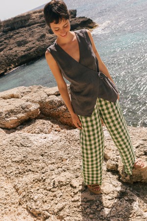 BLANCA top in Charcoal from AmourLinen