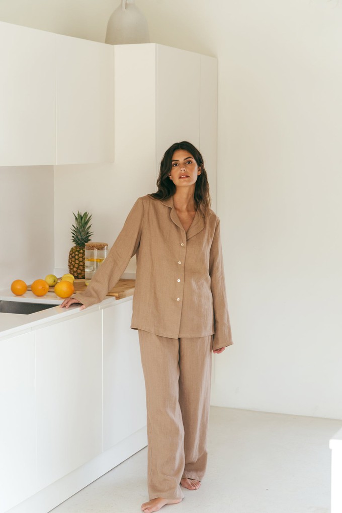 Pajama set NIGHTLY in Rosy Brown from AmourLinen