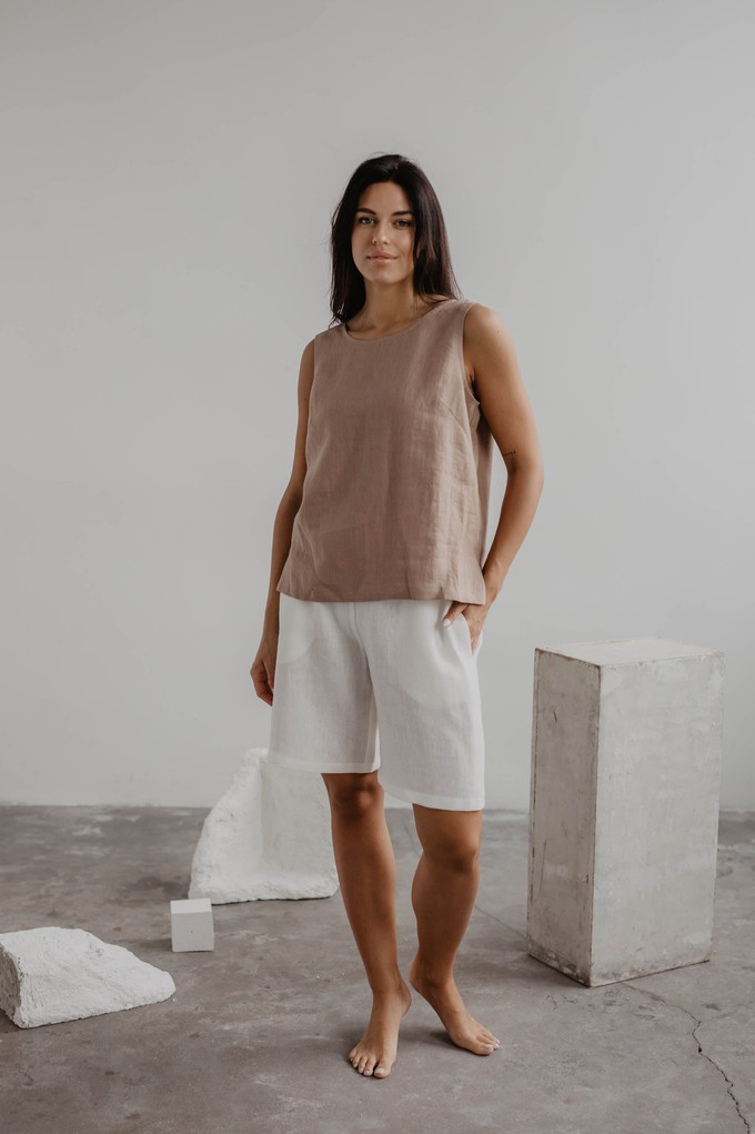 COLETTE top in Rosy Brown from AmourLinen