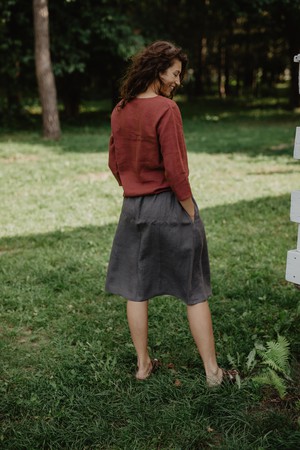 RIGA top in Terracotta from AmourLinen