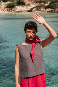 LUCIA top in Dusty Lavender | sale via AmourLinen