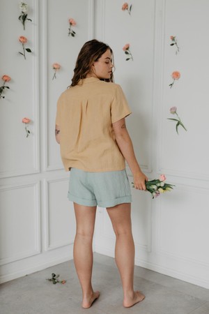 MIA shorts in Sage Green from AmourLinen