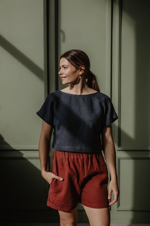 LISA top in Charcoal | sale from AmourLinen