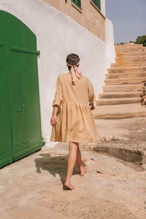 SOFIA dress in Mustard from AmourLinen