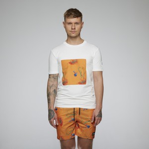 AS tee ss PO seatrash print orange from arctic seas