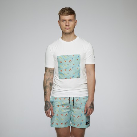 AS tee ss PO seatrash print teal from arctic seas