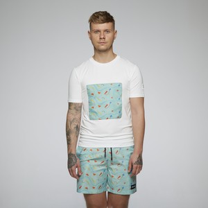 AS tee ss PO seatrash print teal from arctic seas