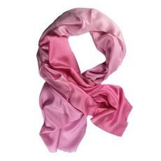 Pink Ombre Shaded silk-wool scarf via Asneh