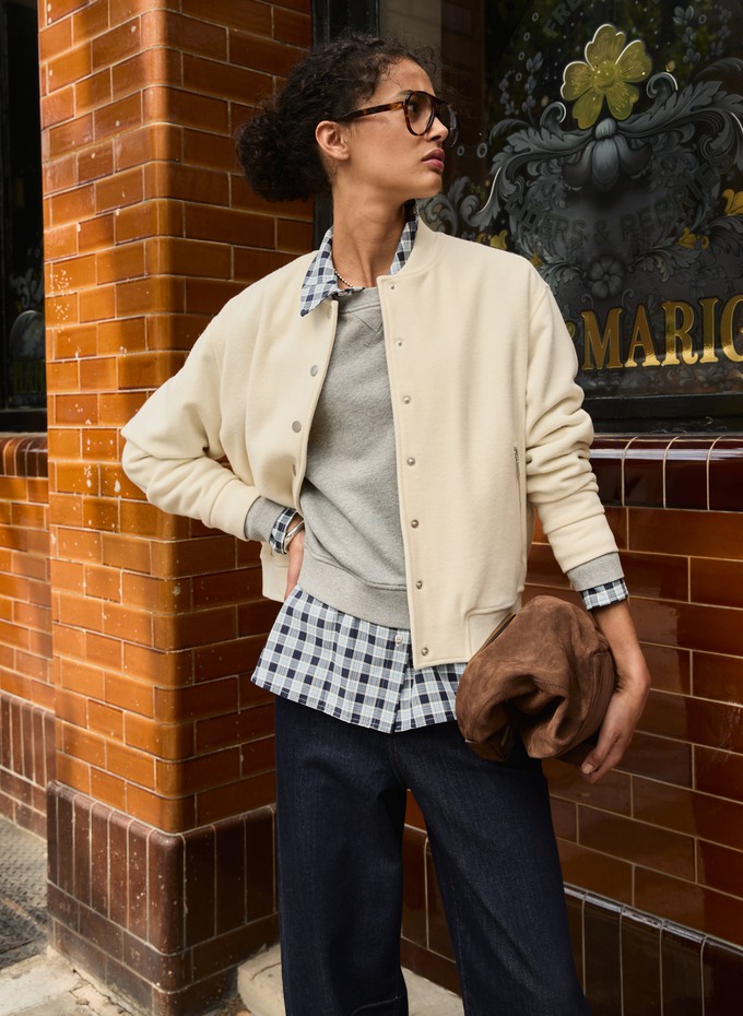 Blake Organic Cotton Cropped Sweatshirt from Baukjen
