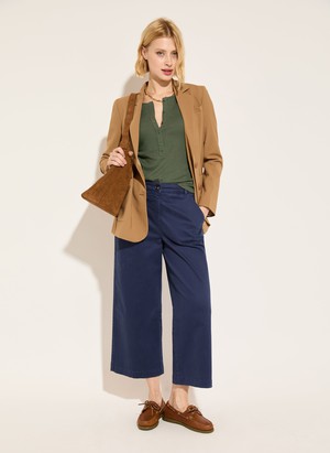 Brielle Organic Cotton Wide Leg Trousers from Baukjen