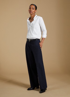 Gwynnie Wool Blend Wide Leg Trousers from Baukjen