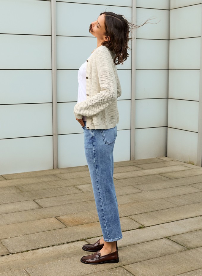 Nola Organic Cotton Stretch Crop Straight Leg Jeans from Baukjen