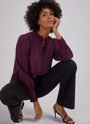 Shapira Newlife & Wool Blend Bootcut Trousers from Baukjen