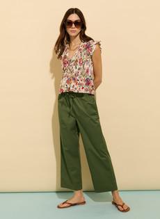 Breanna Organic Cotton Straight Crop Trousers via Baukjen