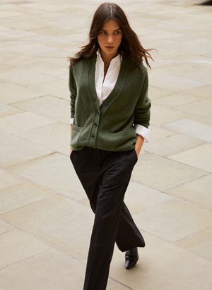 Ione Wool Blend Wide Leg Trousers from Baukjen