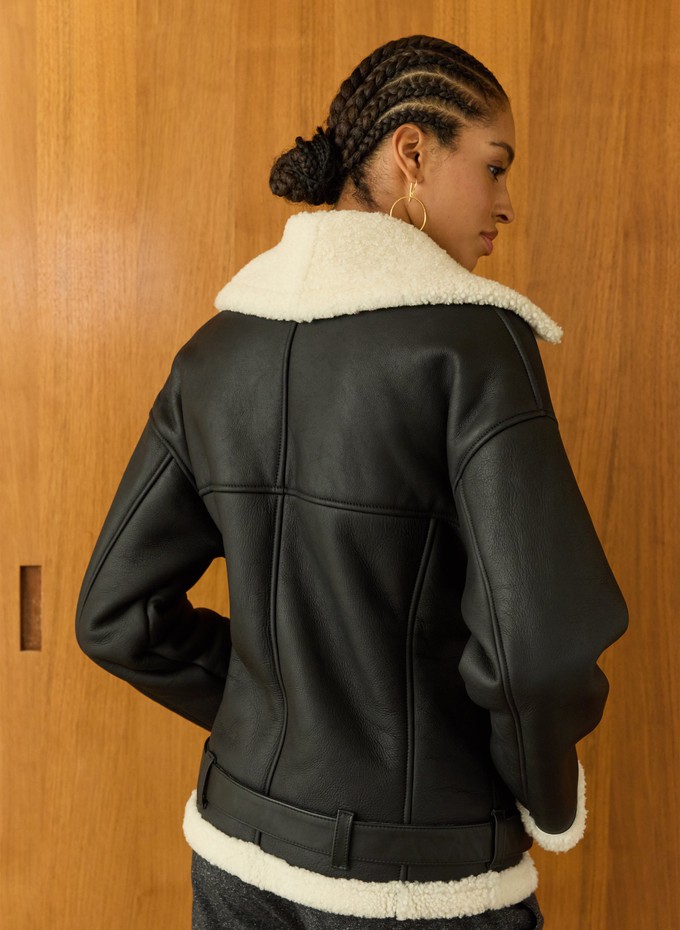 Carey Shearling Aviator Jacket from Baukjen