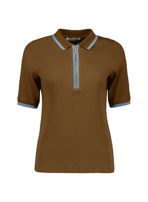 Naomi Organic Rib Zip Collar Top from Baukjen