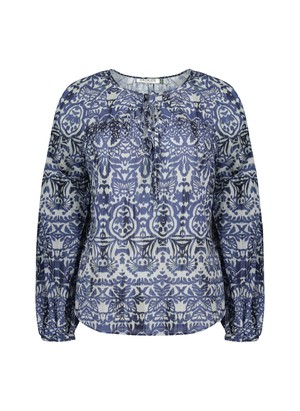 Stephanie Organic Cotton Tie Neck Blouse from Baukjen