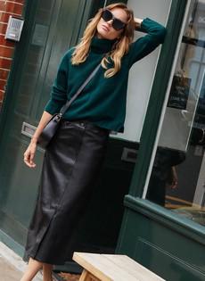 Calandra Leather Skirt via Baukjen