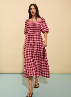 Davina Gingham Midi Dress via Baukjen