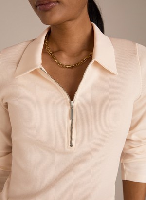 Organic Cotton Zip Collar Top from Baukjen