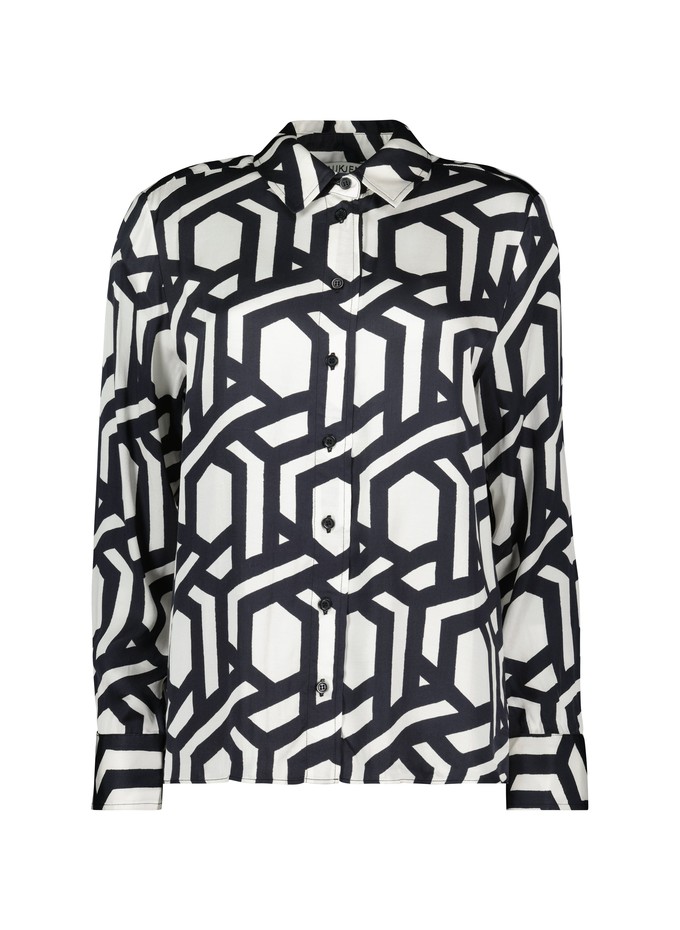 Ashlyn Printed Satin Shirt from Baukjen