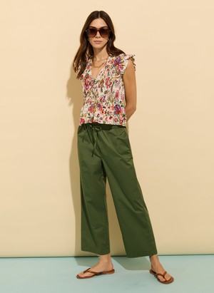 Mariah Organic Cotton Smocked Blouse from Baukjen