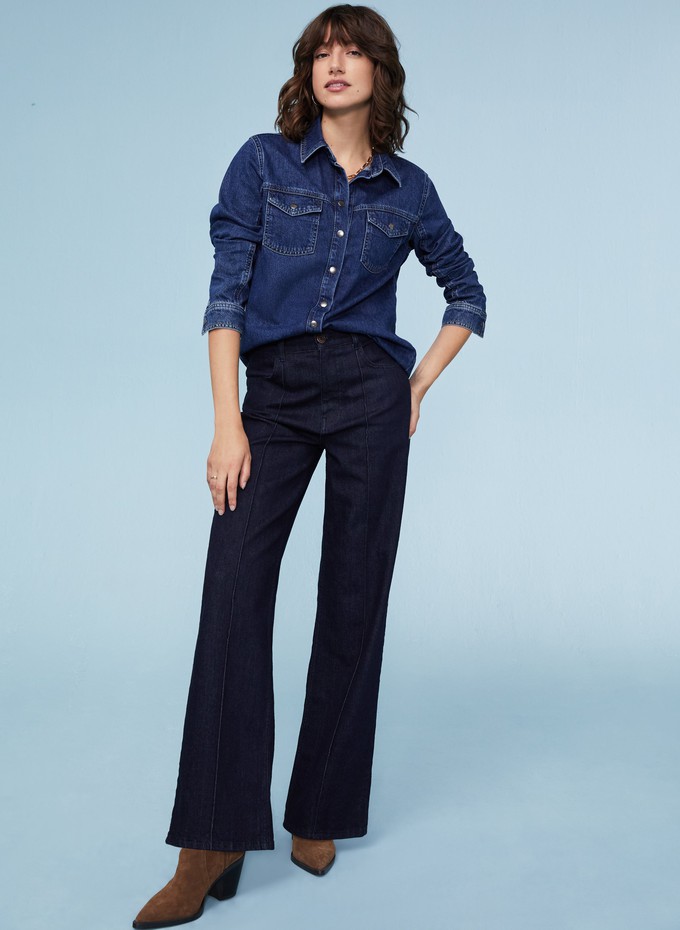 Baukjen Organic Pintuck Wide Jeans from Baukjen