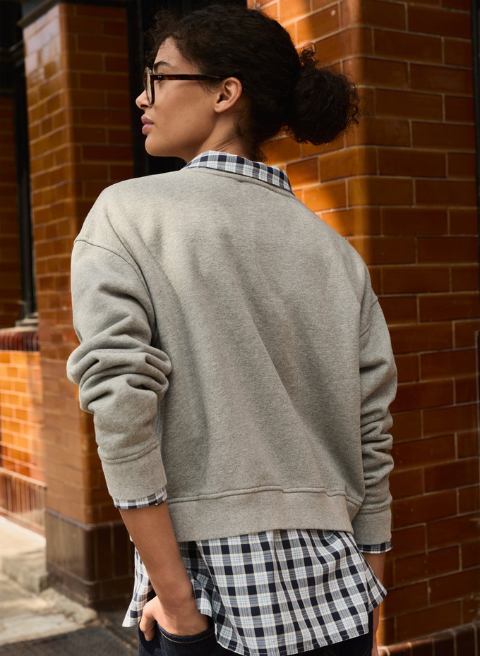 Blake Organic Cotton Cropped Sweatshirt from Baukjen