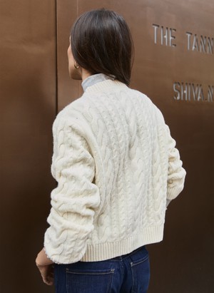 Harri Wool Blend Cable Cardigan from Baukjen