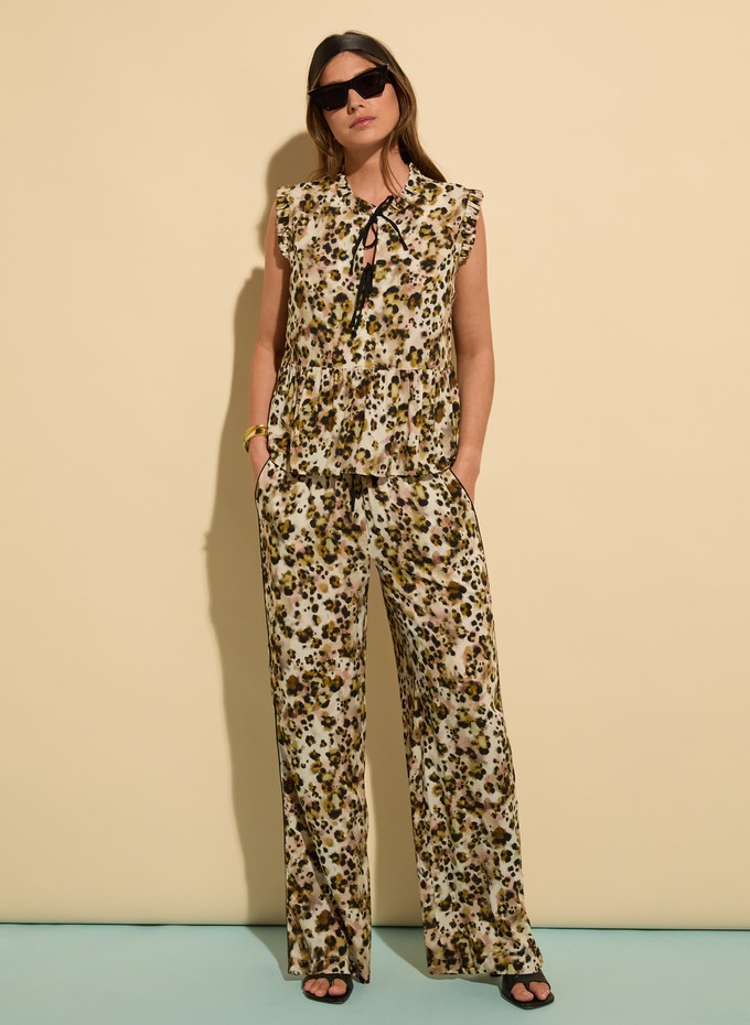 Lauren Printed Wide Leg Trousers from Baukjen