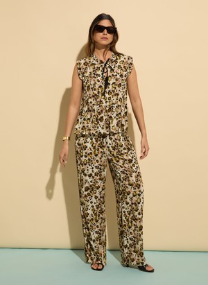 Lauren Printed Wide Leg Trousers from Baukjen