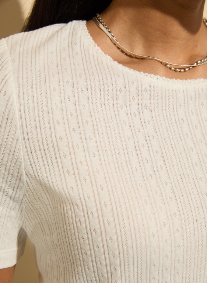 Gabriella Organic Pretty Rib Tee from Baukjen