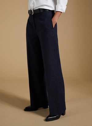 Gwynnie Wool Blend Wide Leg Trousers from Baukjen