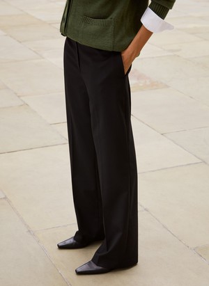 Ione Wool Blend Wide Leg Trousers from Baukjen