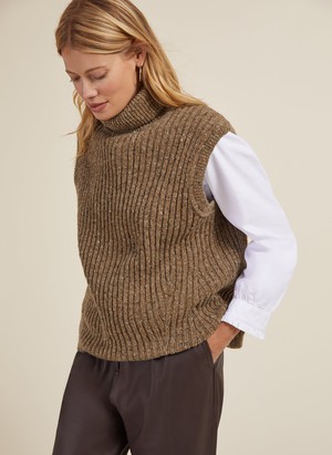 Joline Recycled Wool Knitted Vest from Baukjen