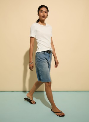 Britney Organic Cotton Stretch Denim Shorts from Baukjen