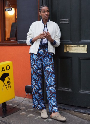Mandy Printed Satin Trousers from Baukjen